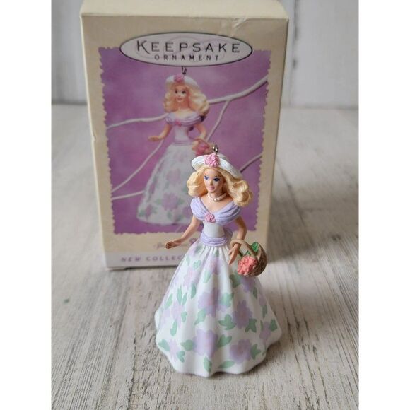 Hallmark Springtime Barbie 1995 ornament Xmas Decor Easter - Picture 1 of 6
